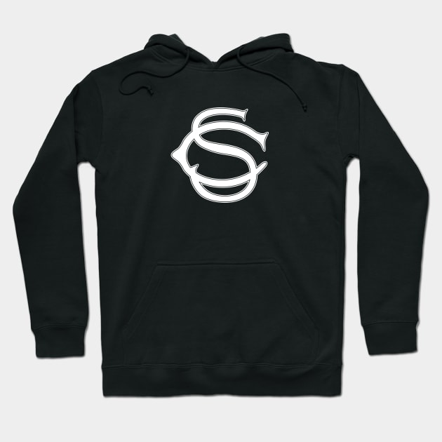 SC Monogram White Hoodie by Wright Art